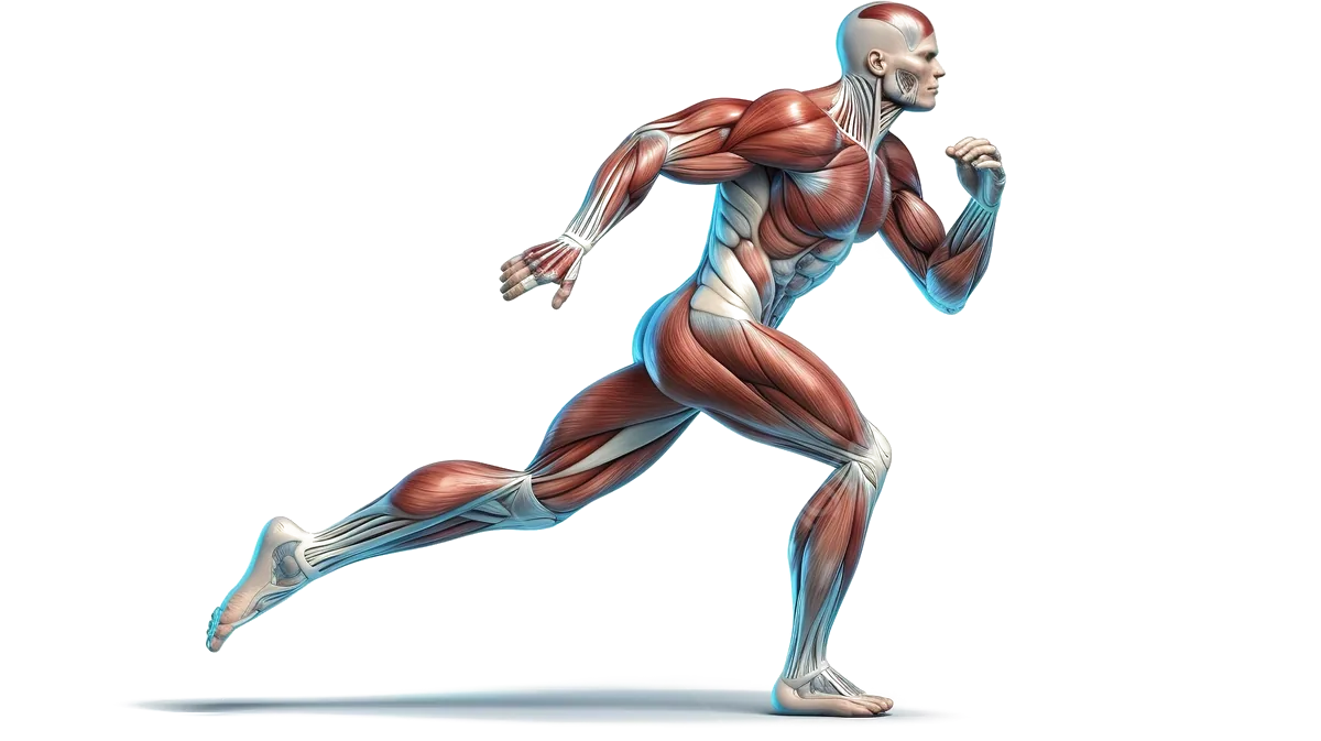 Anatomical illustration of a runner